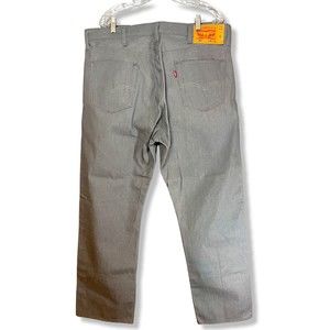 Levi's Men's 501 Original Shrink To Fit Jeans Grey Rigid Raw Denim Button Fly 38